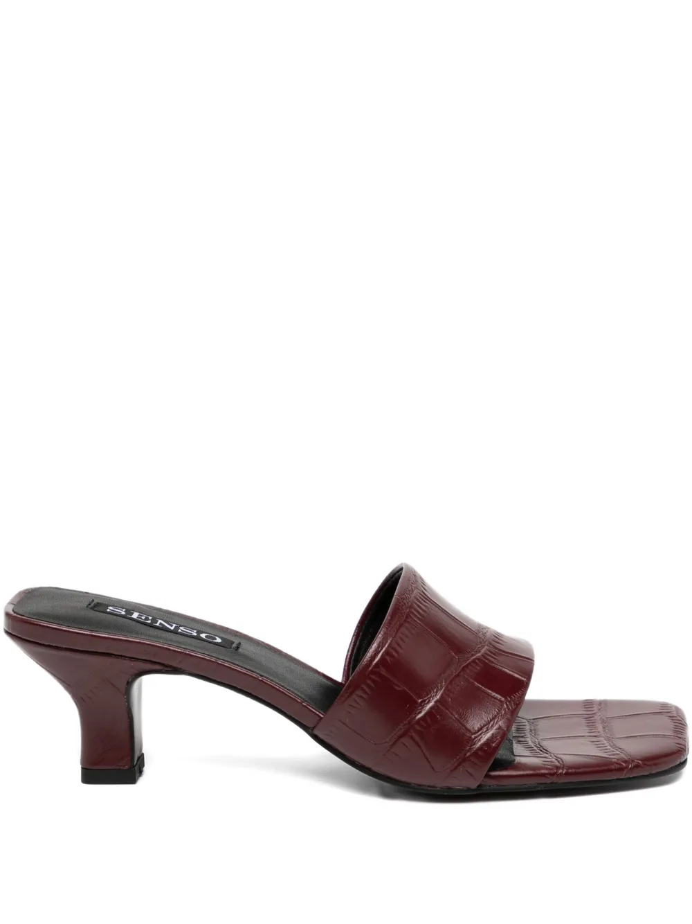 Senso Page leather sandals Red