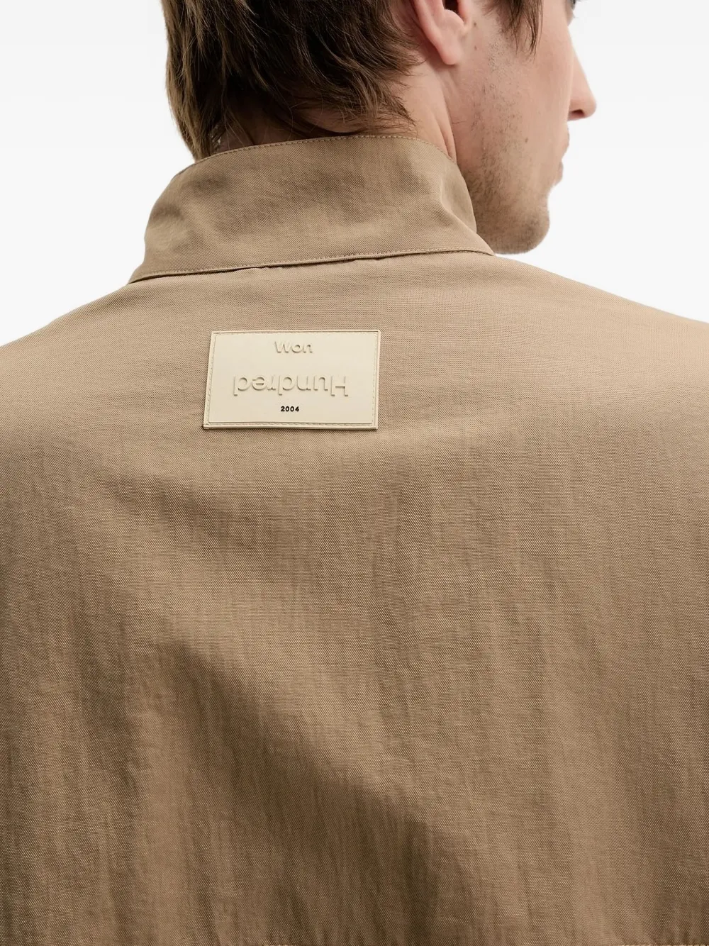 Won Hundred zip-fastening ribbed-cuff jacket Beige