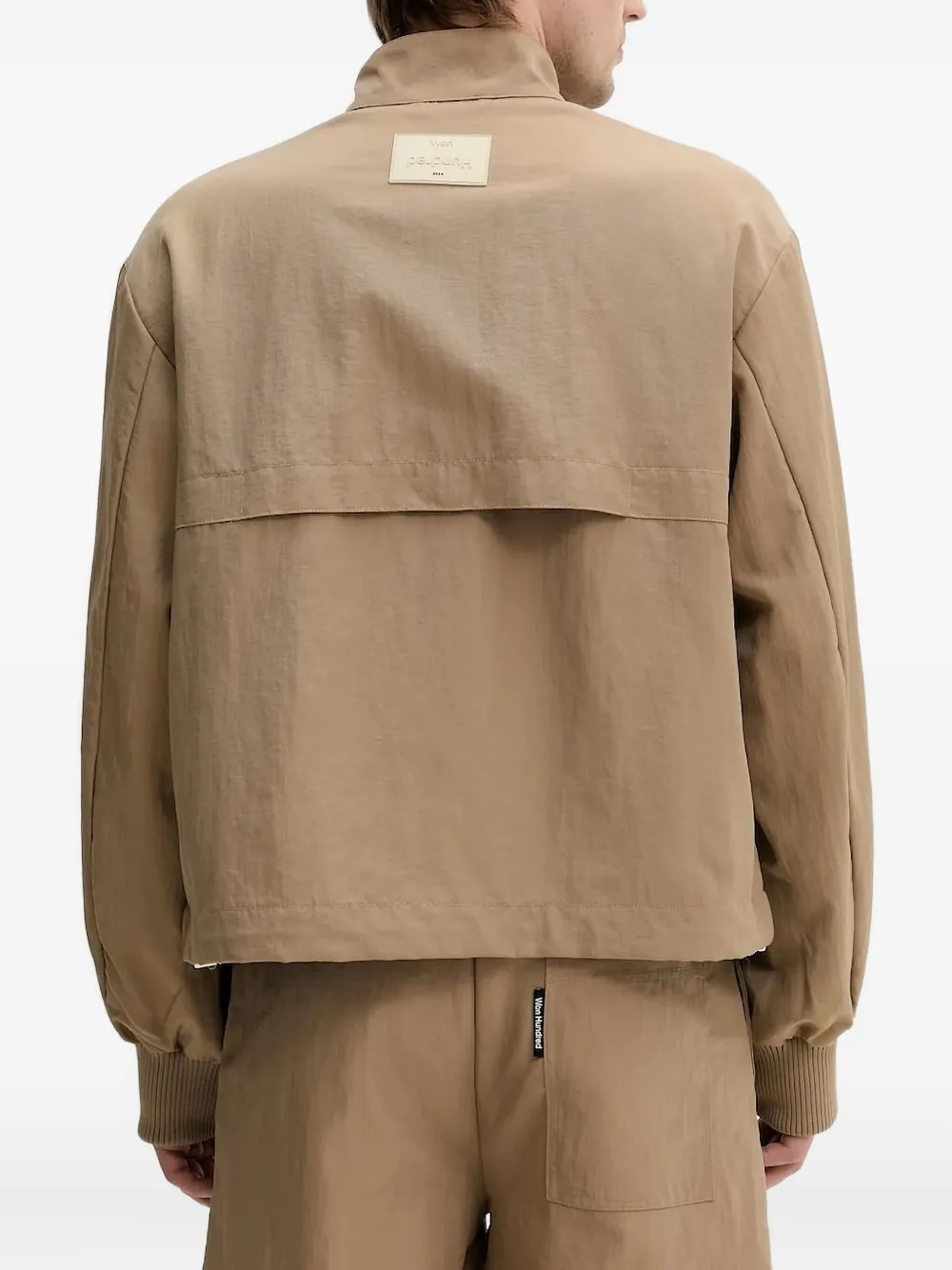 Won Hundred zip-fastening ribbed-cuff jacket Beige