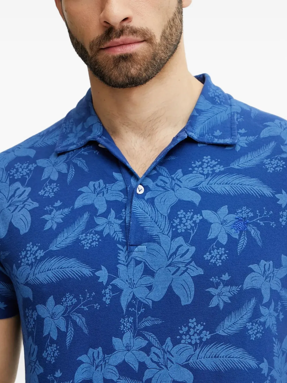 Vilebrequin Poloshirt met bloemenprint Blauw