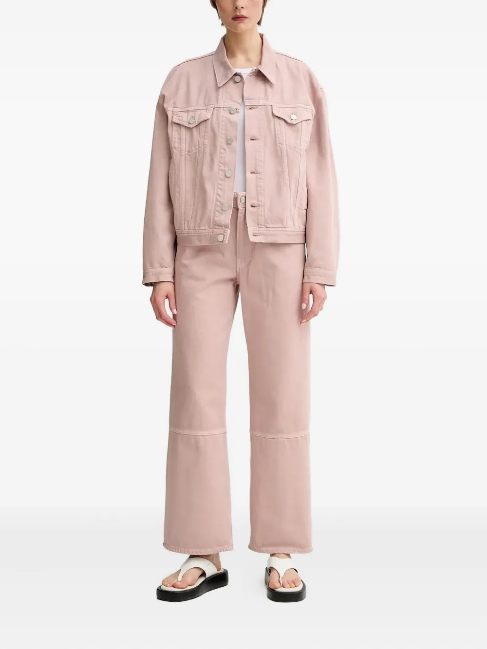 Won Hundred Flap-pocket Denim Jacket In Pink
