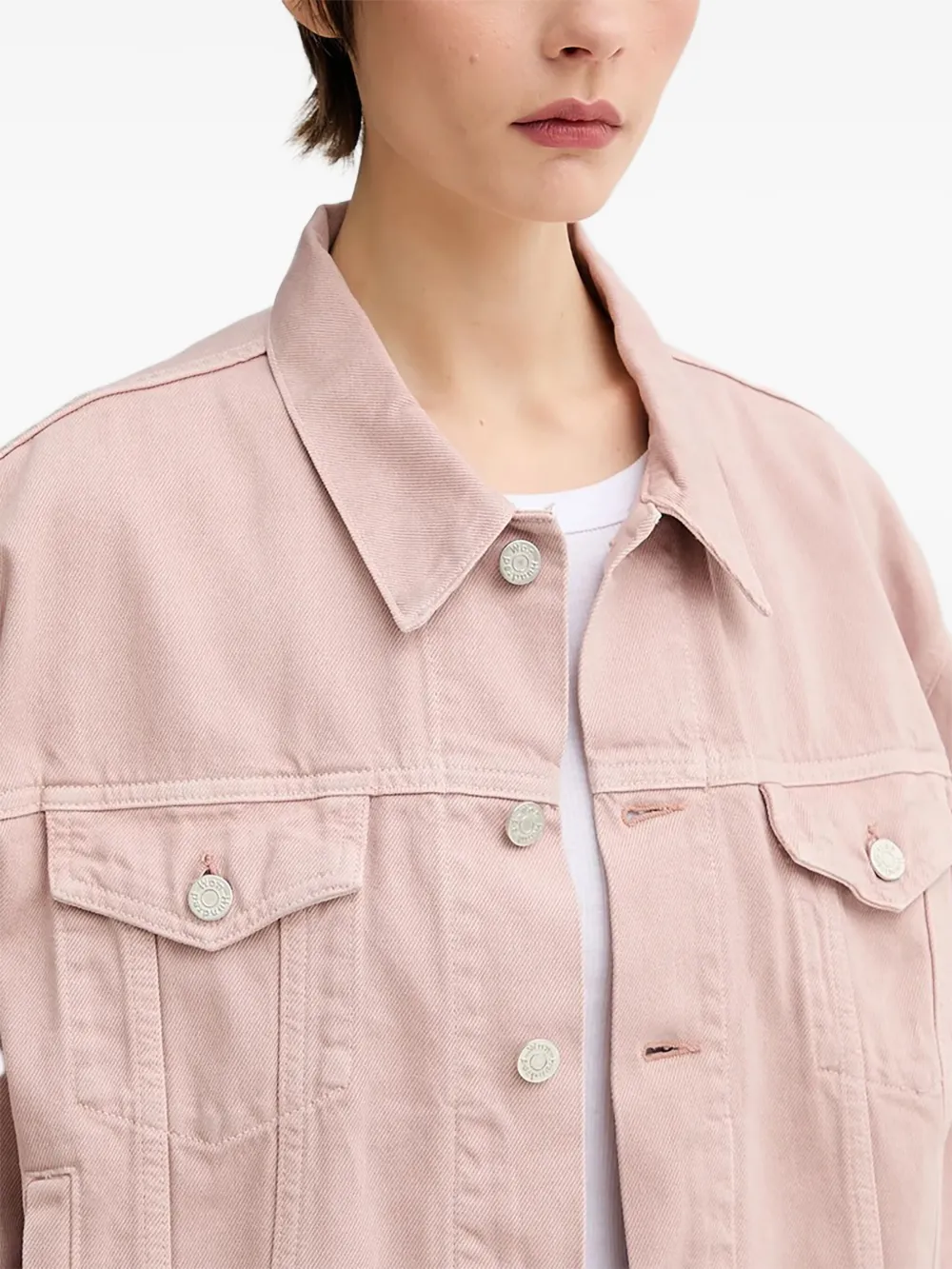 Won Hundred Flap-pocket Denim Jacket In Pink