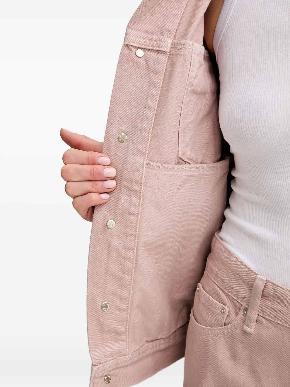 Won Hundred Flap-pocket Denim Jacket In Pink