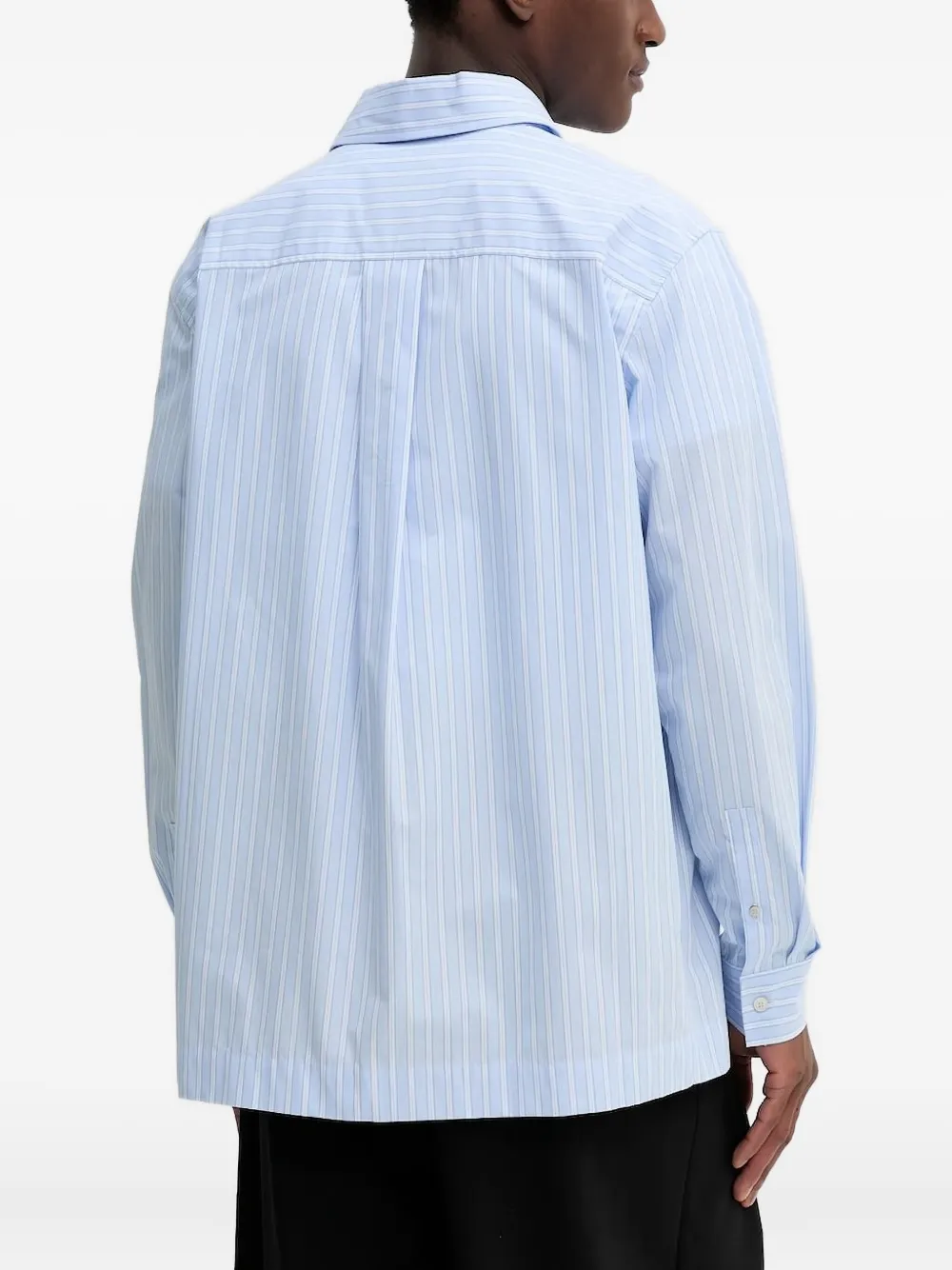 Won Hundred Gestreept overhemd met lange mouwen - Blauw