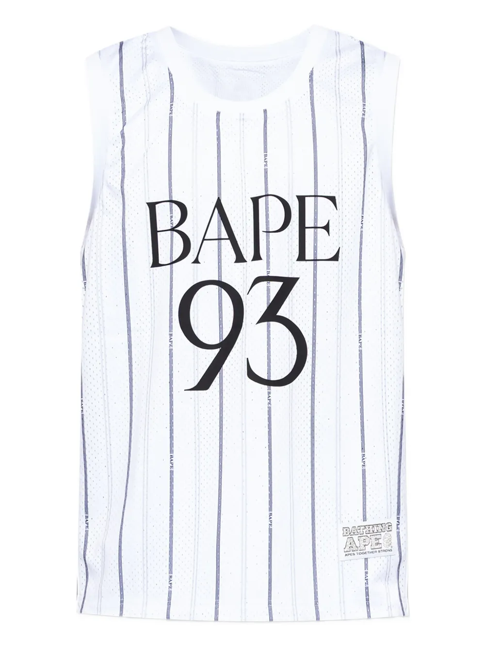 A BATHING APE® suéter con estampado de rayas diplomáticas | blanco | Image 1