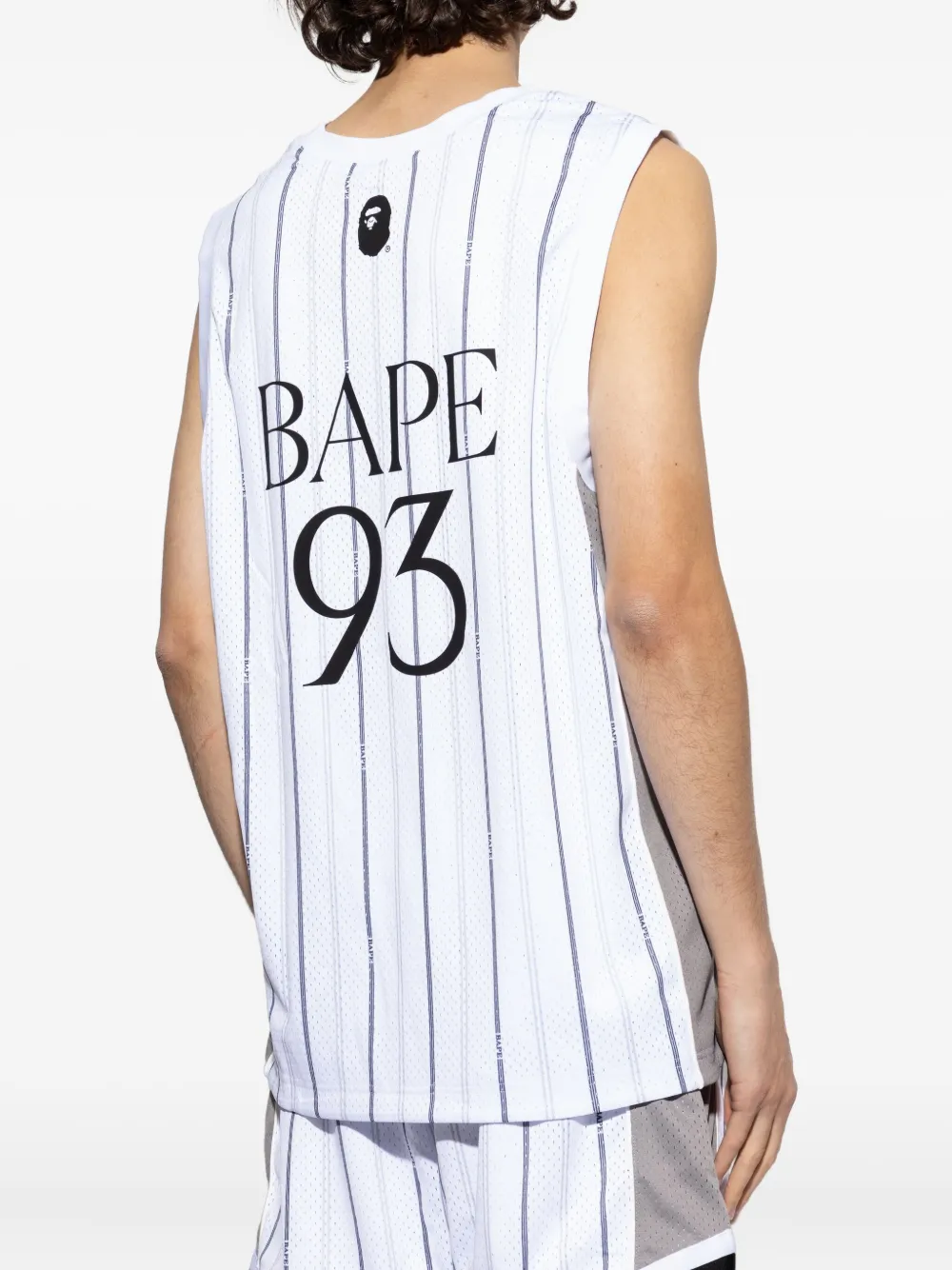 A BATHING APE Jersey top met krijtstreep Wit