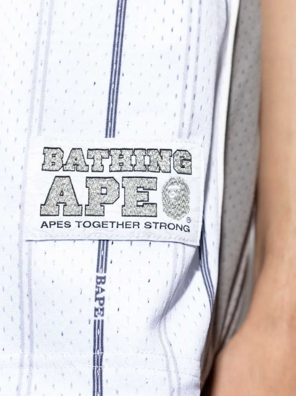 A BATHING APE Jersey top met krijtstreep Wit