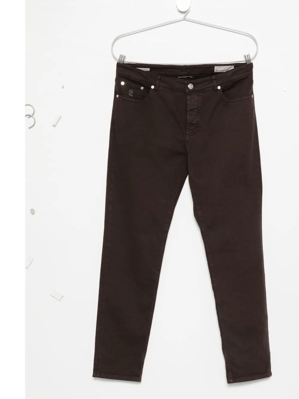 Brunello Cucinelli Jeans dritti in cotone - Marrone