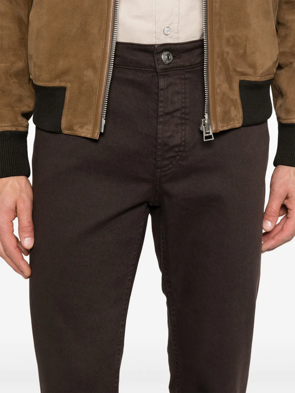 Brunello Cucinelli Katoenen straight jeans Bruin