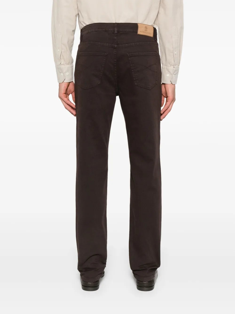 Brunello Cucinelli Katoenen straight jeans Bruin