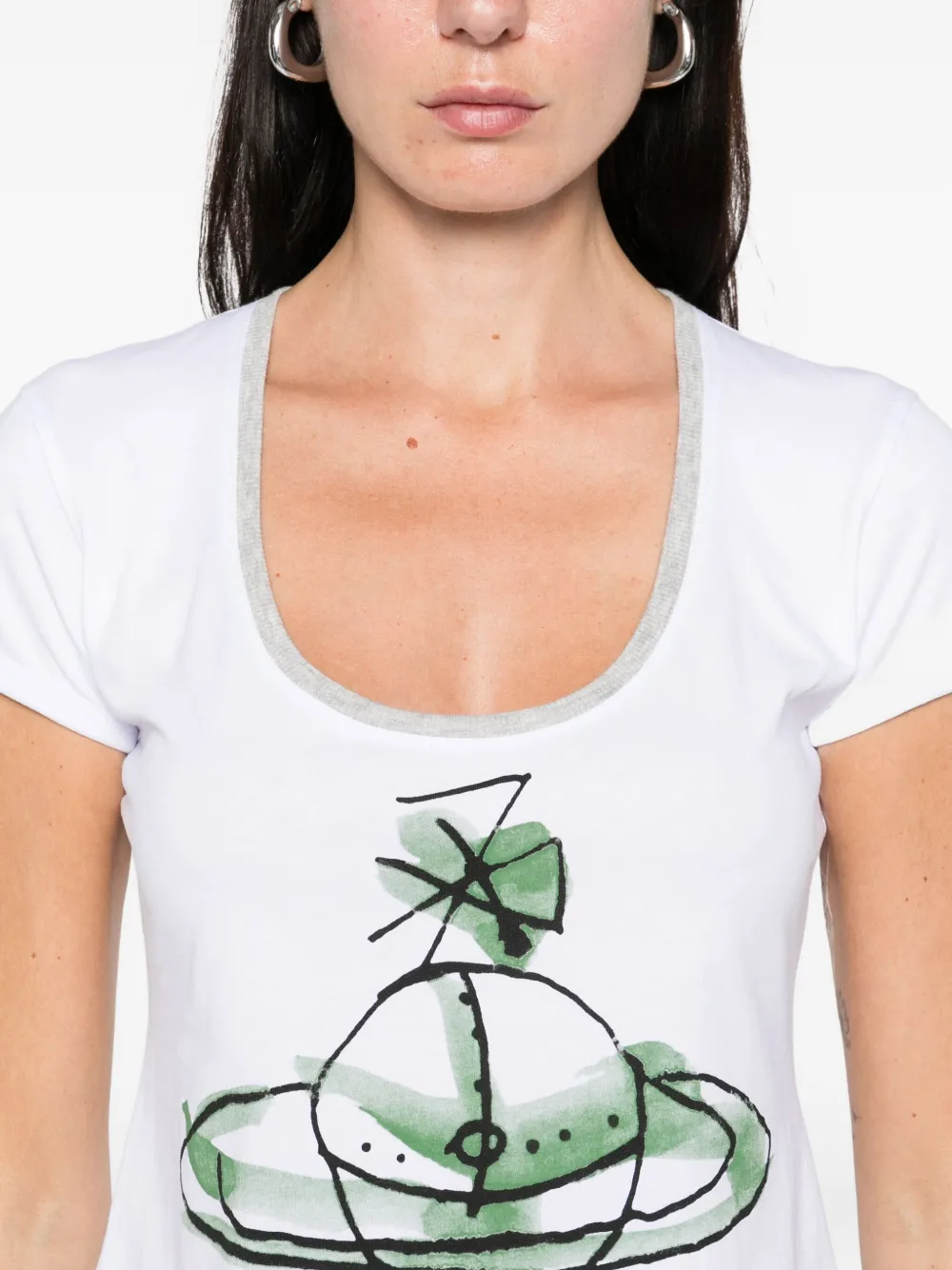 Vivienne Westwood Orb-print Cotton T-shirt In White