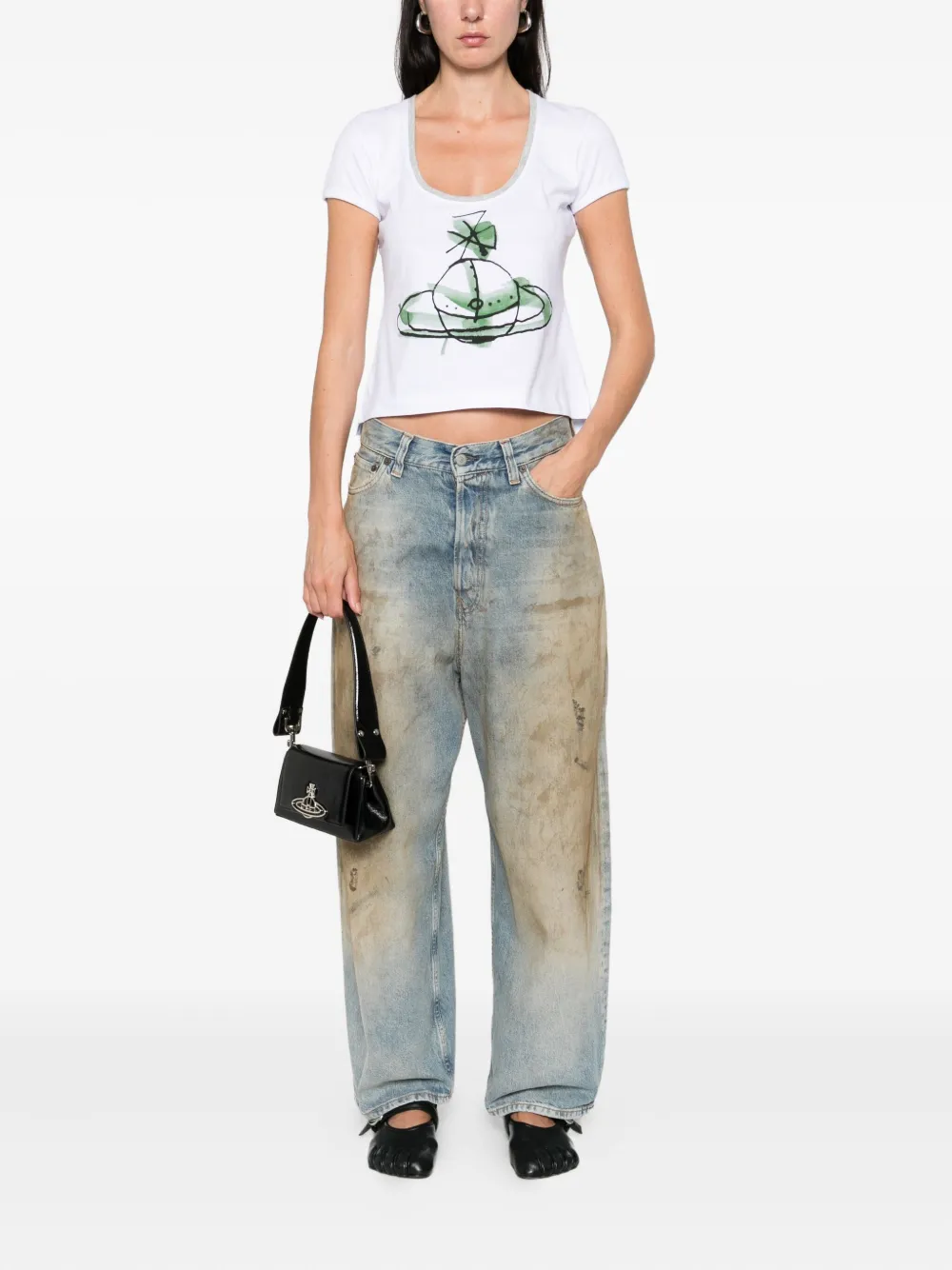 Vivienne Westwood Orb-print Cotton T-shirt In White