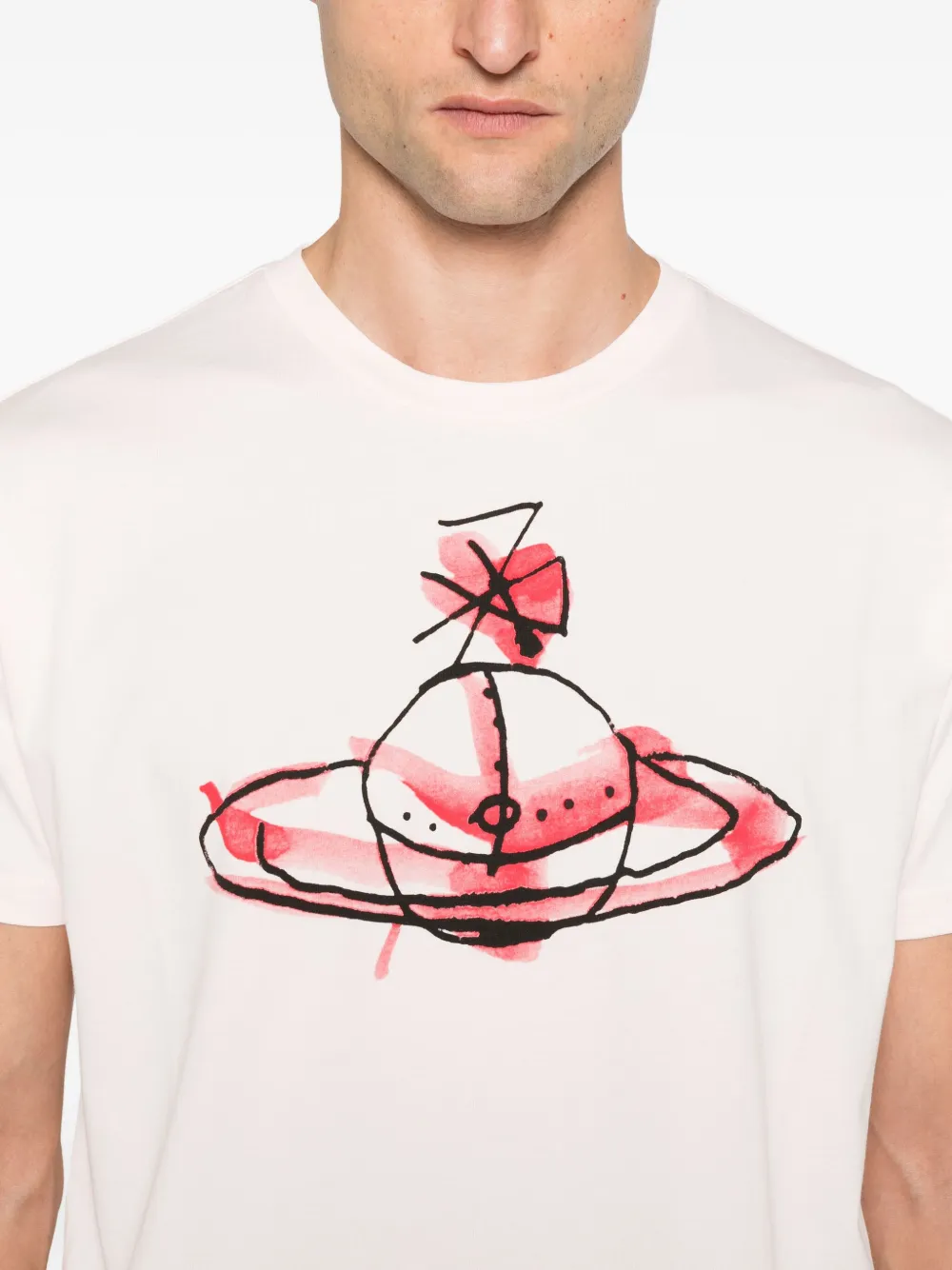 Vivienne Westwood T-shirt met Orb-print van biologisch katoen Roze