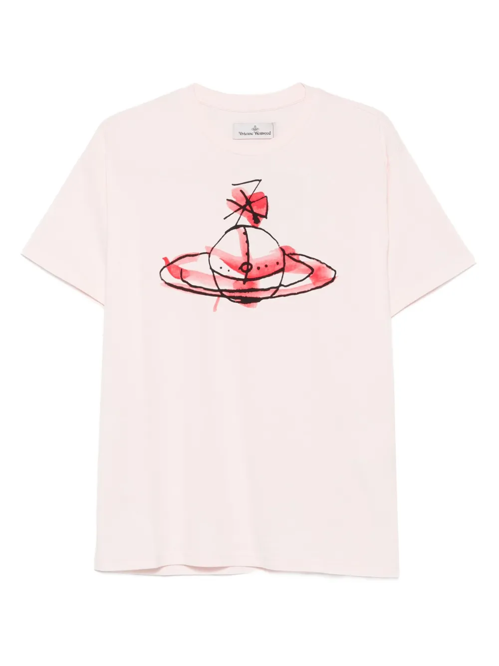 Vivienne Westwood T-shirt met Orb-print van biologisch katoen Roze