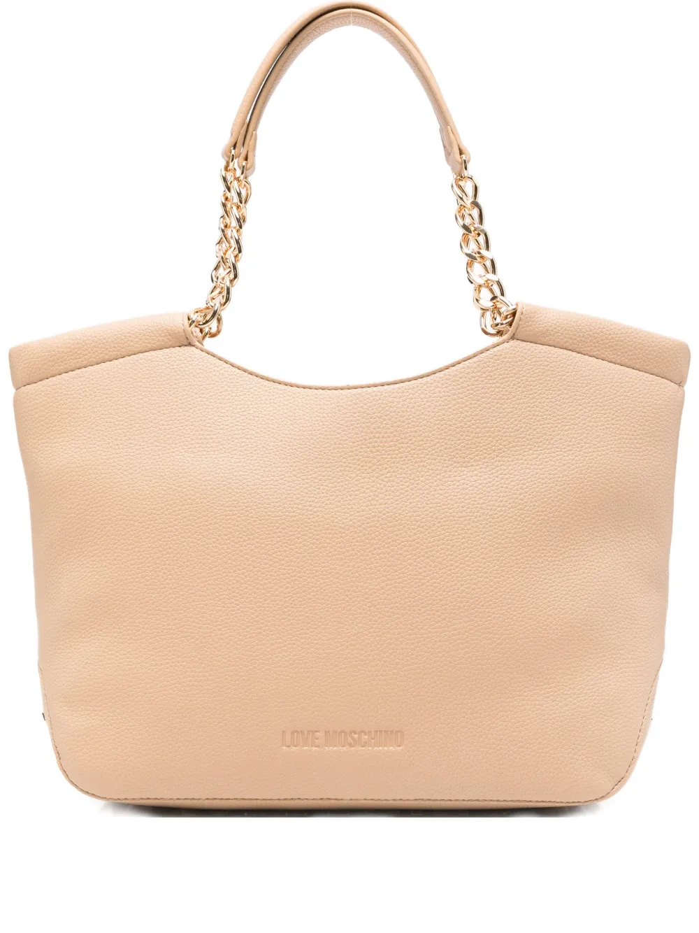 Love Moschino logo-lettering tote bag Beige