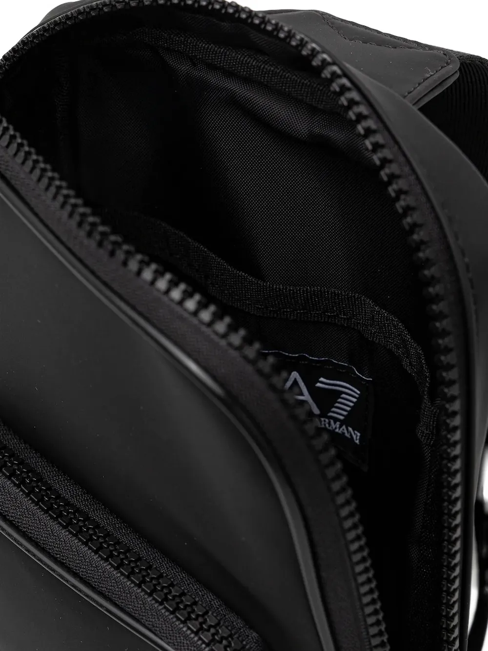 Ea7 Embossed-logo Shouder Bag In Black