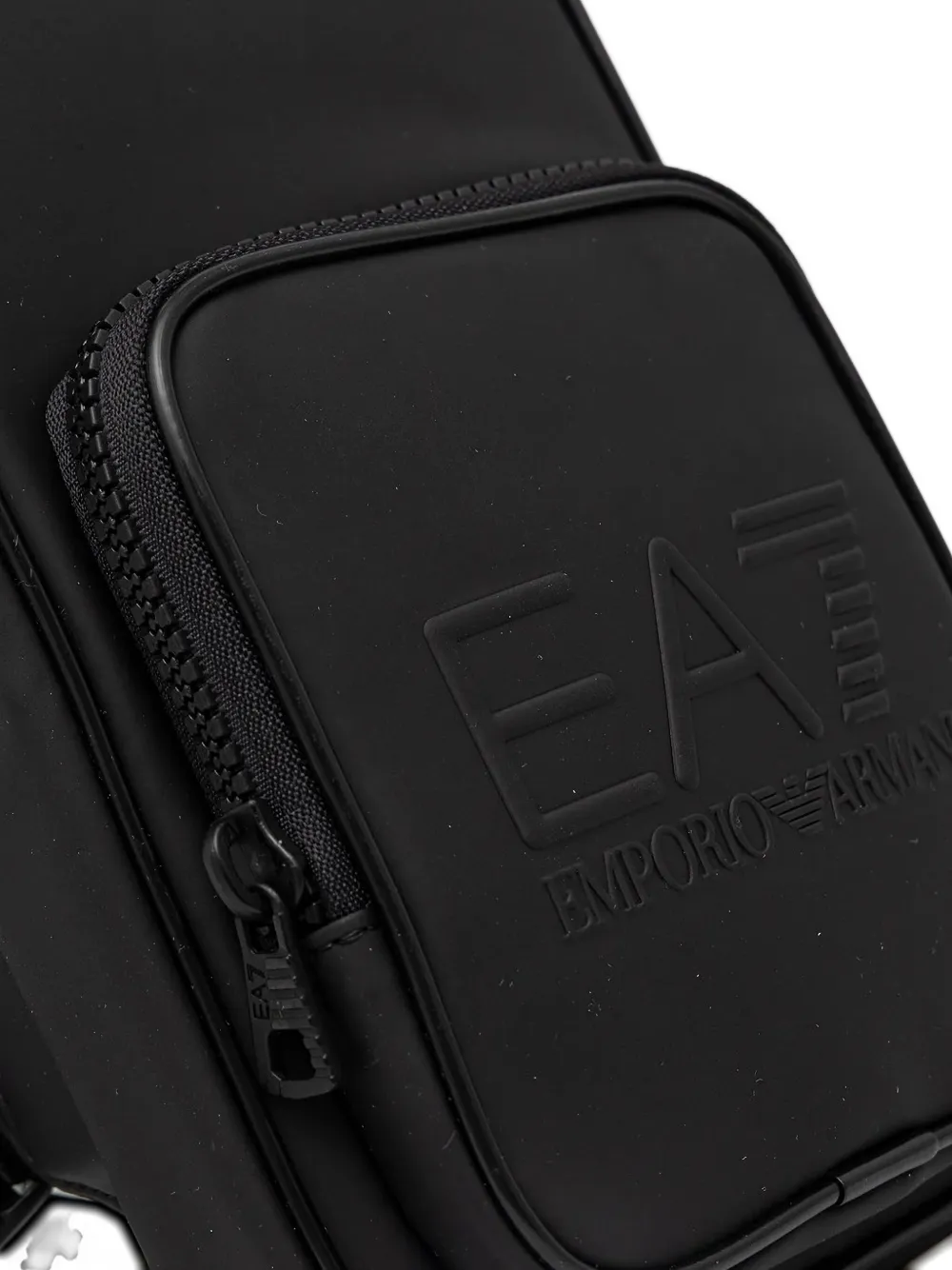 Ea7 Embossed-logo Shouder Bag In Black