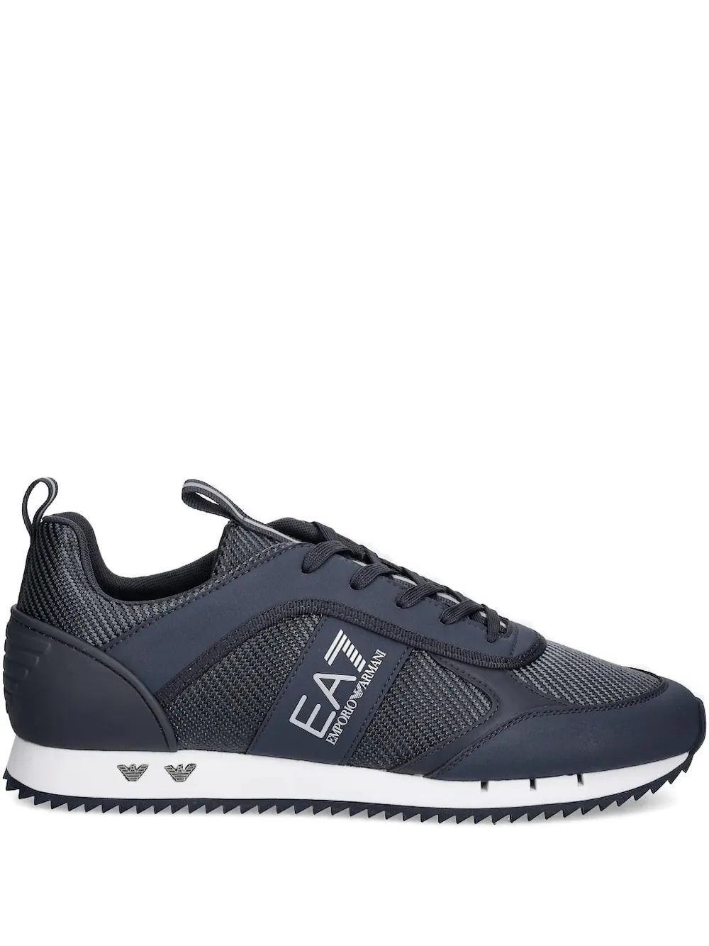 Ea7 Emporio Armani textured panel sneakers Blue
