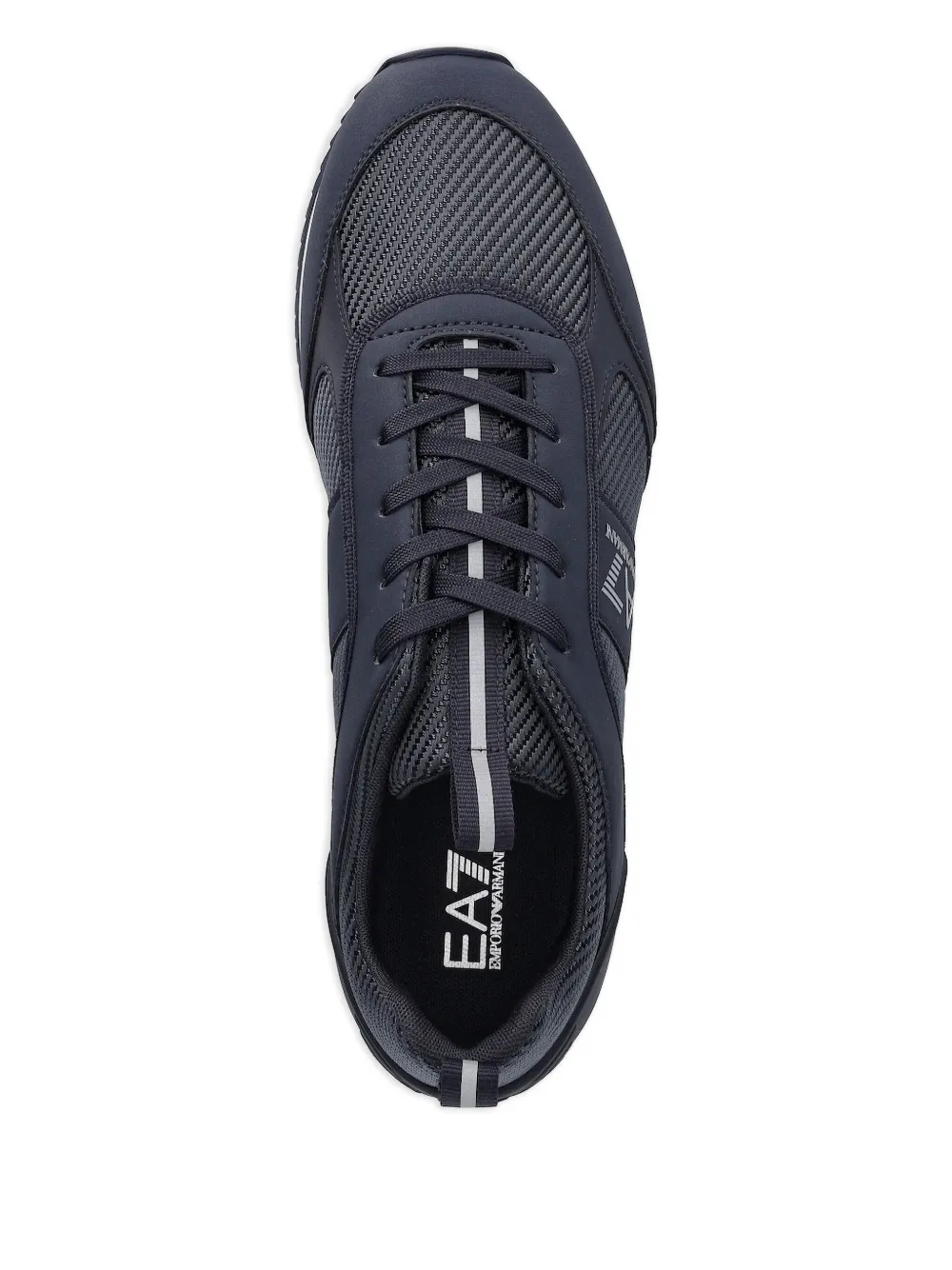 Ea7 Emporio Armani textured panel sneakers Blue