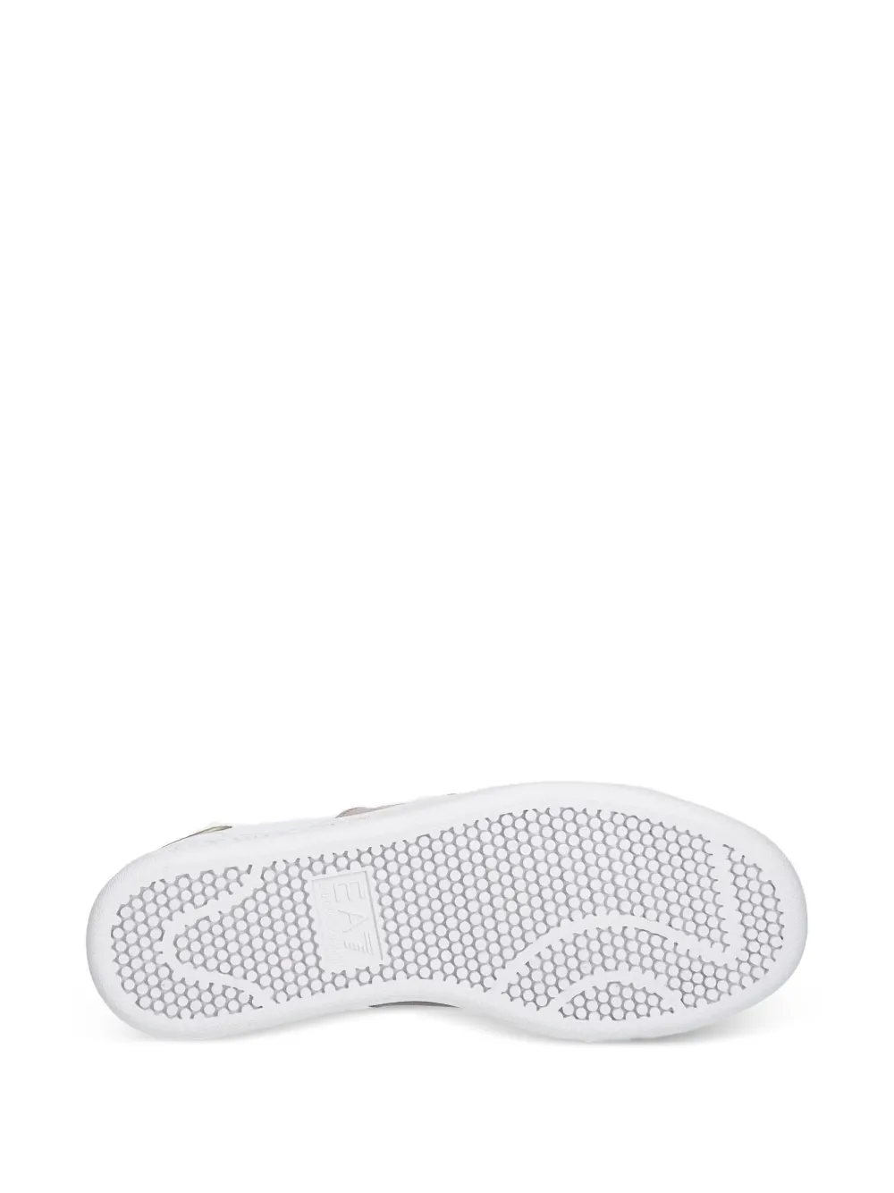 Ea7 Emporio Armani logo-detail leather sneakers White