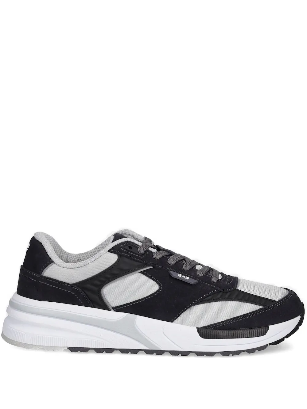 Ea7 Emporio Armani panelled suede sneeakers Black