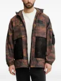 Ea7 Emporio Armani camouflage-print mesh-panel jacket - Brown