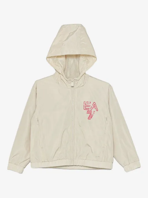 Ea7 Emporio Armani chamarra con capucha y logo