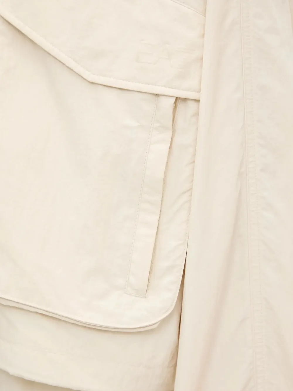 Ea7 Hooded Pocket Jacket In Neutral
