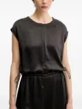 Ea7 Emporio Armani satin cargo jumpsuit - Black