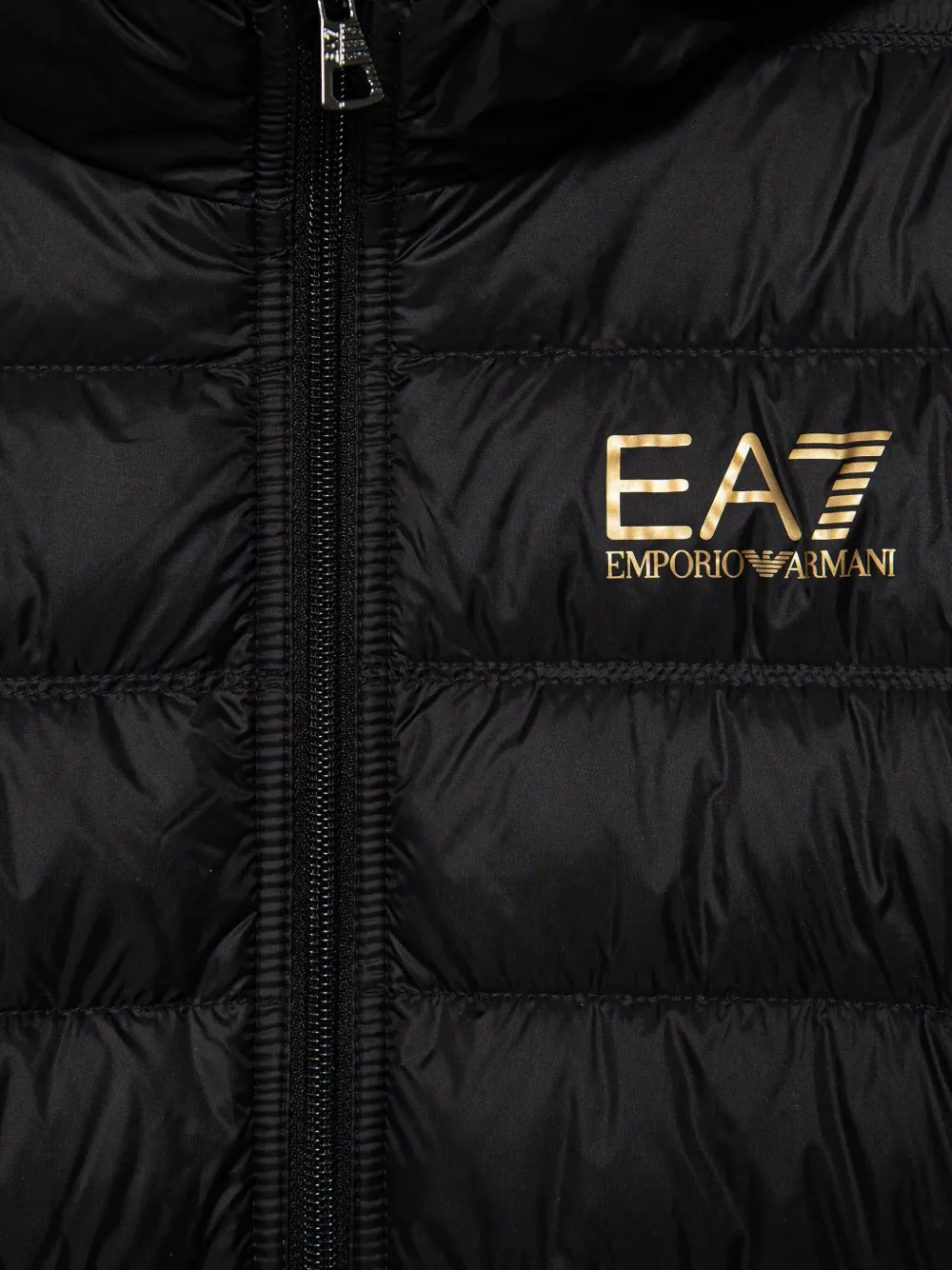 Ea7 Quilted Padded Jacket In Black