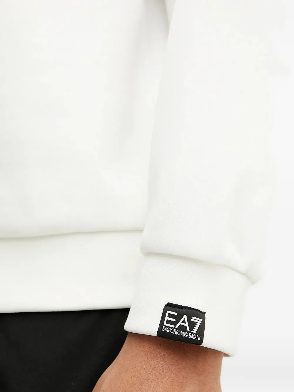 Ea7 Emporio Armani Milano sweater met gymnasium patroon Wit