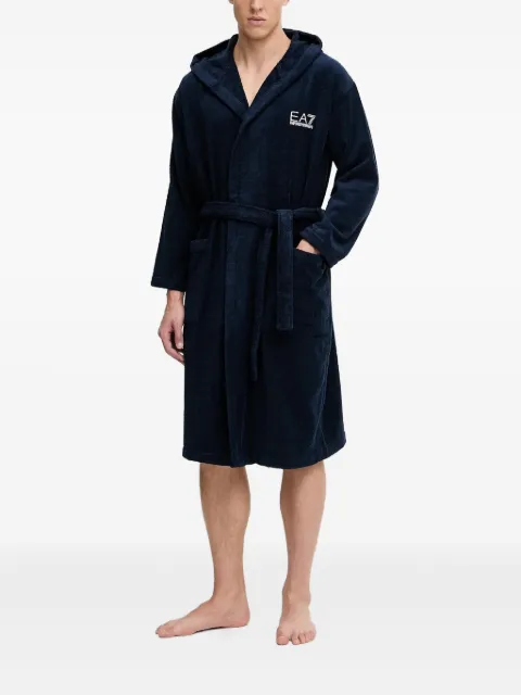 Ea7 Emporio Armani logo-detail dressing gown