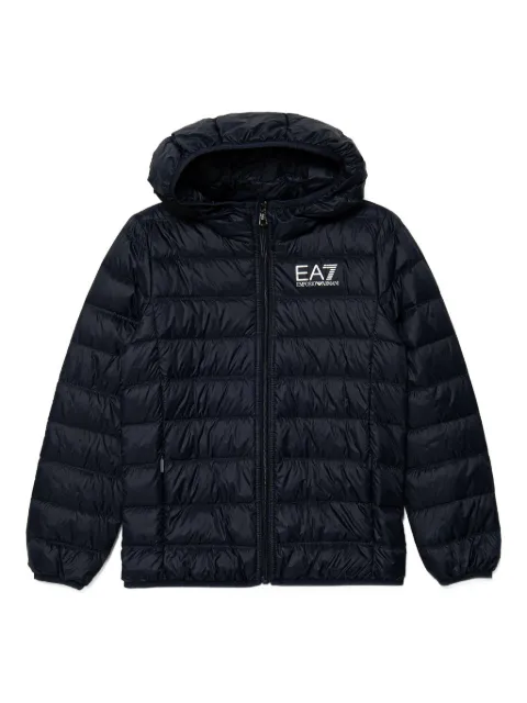 Ea7 Emporio Armani logo-print puffer jacket
