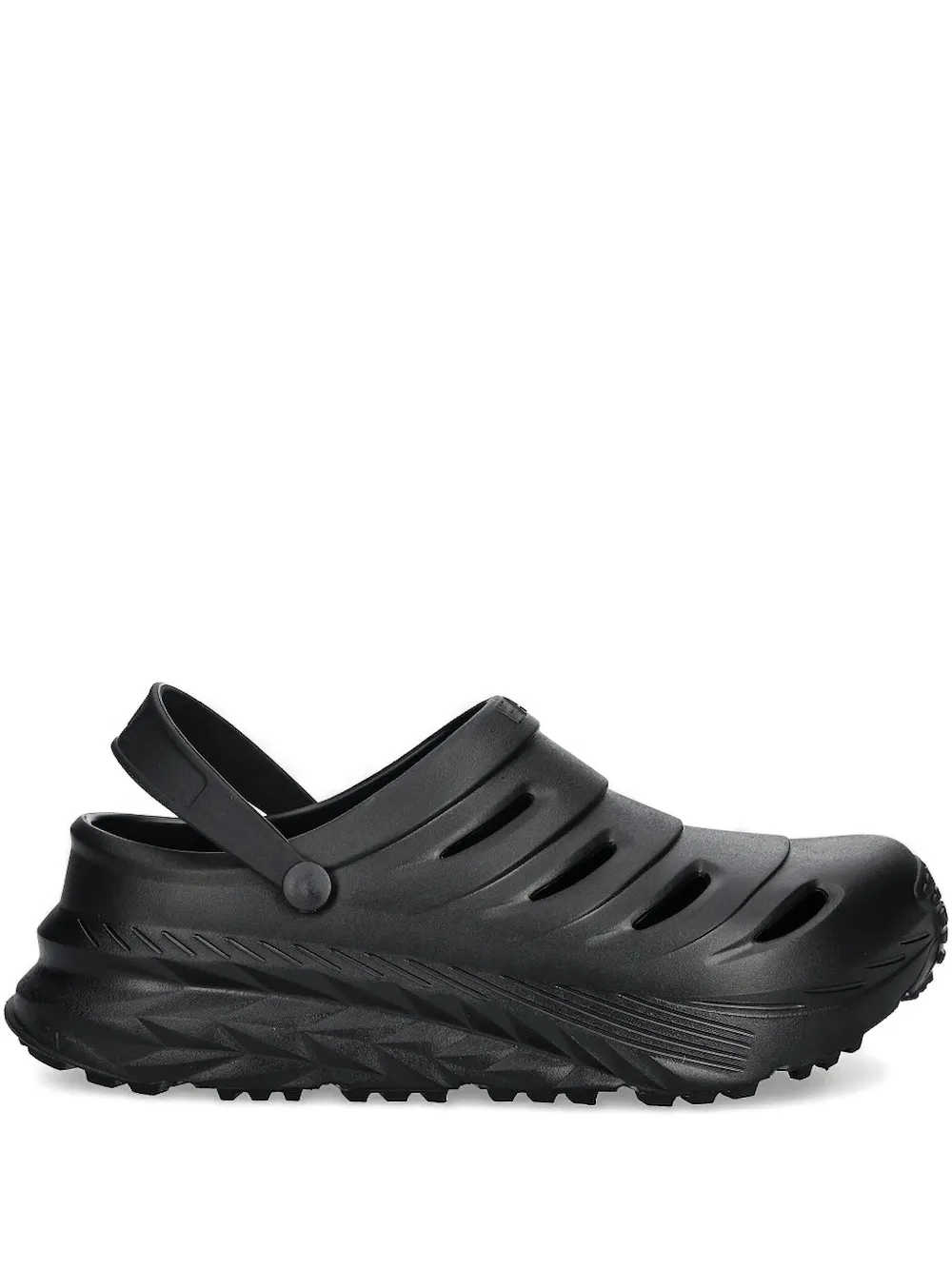 Ea7 Emporio Armani heel-strap perforated clogs Black