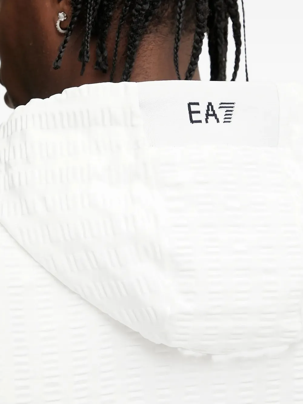 Ea7 Emporio Armani Hoodie met rits Wit