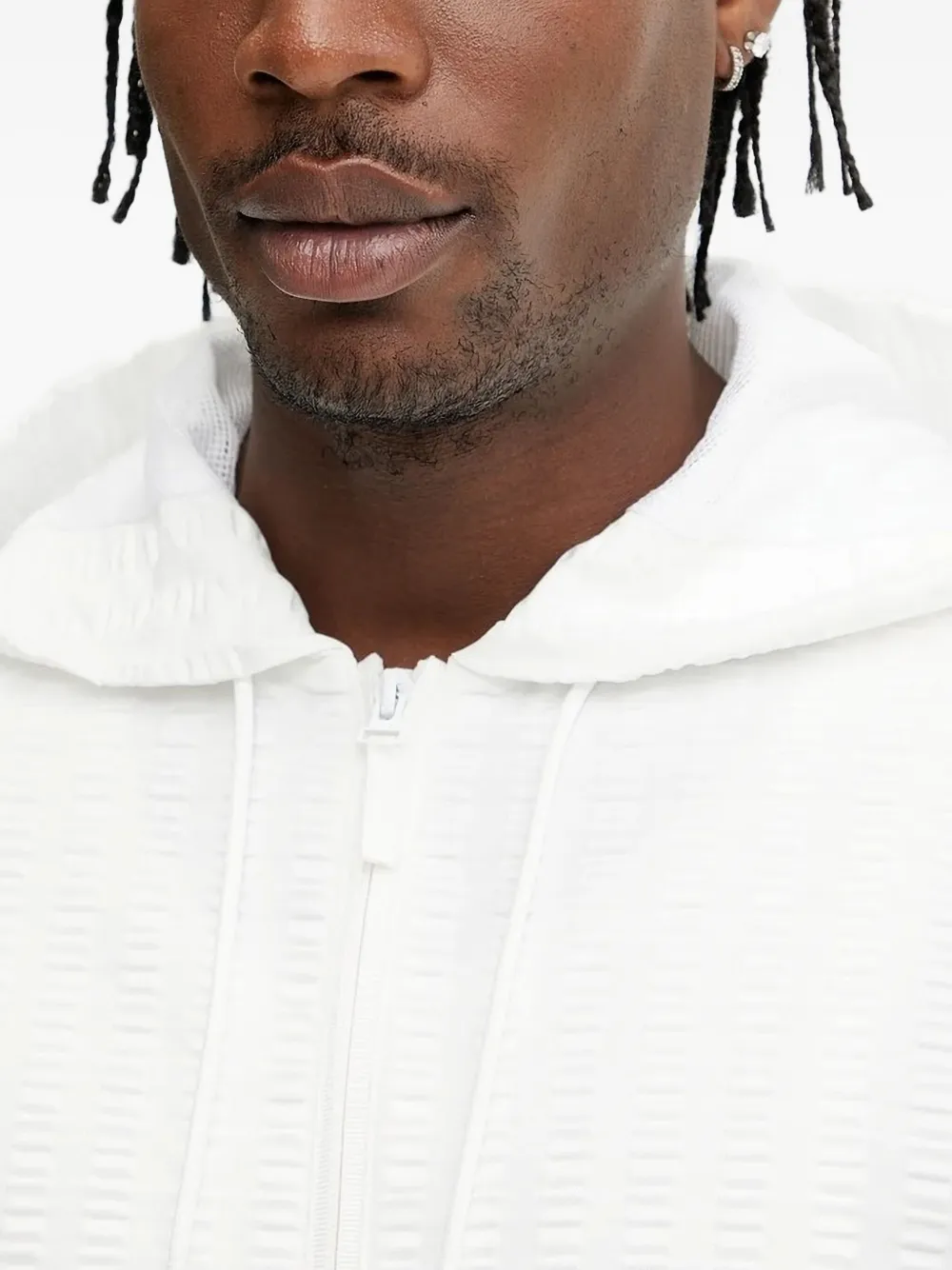 Ea7 Emporio Armani Hoodie met rits Wit