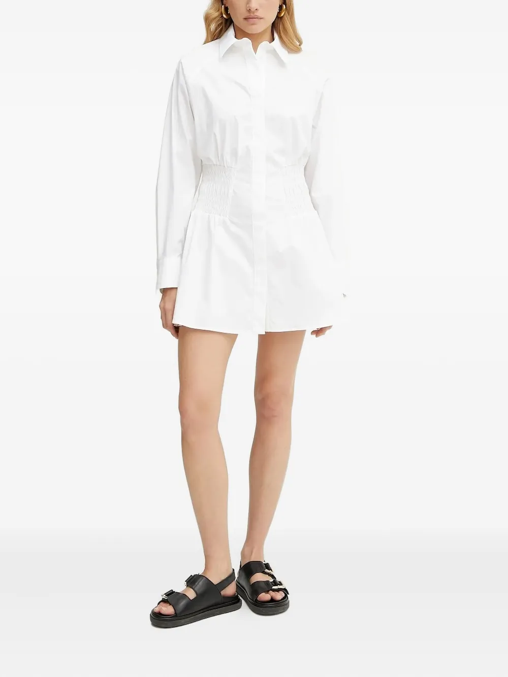 IVY OAK Blousejurk met gelaagde taille Wit