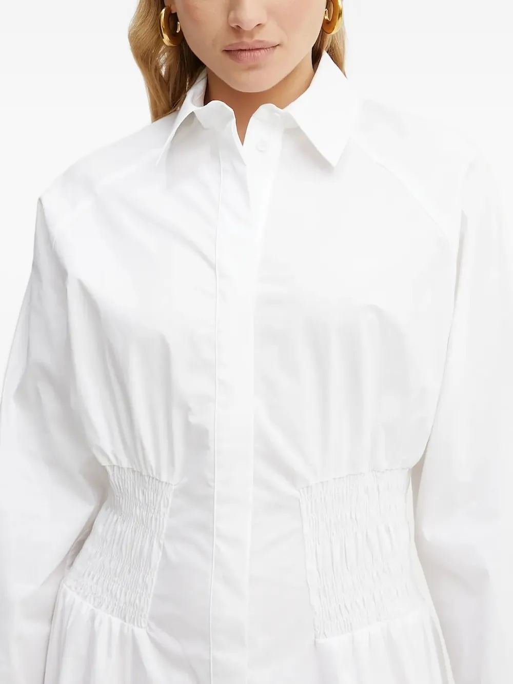 IVY OAK Blousejurk met gelaagde taille Wit