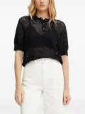 IVY OAK Flo mesh-panel polo top - Black