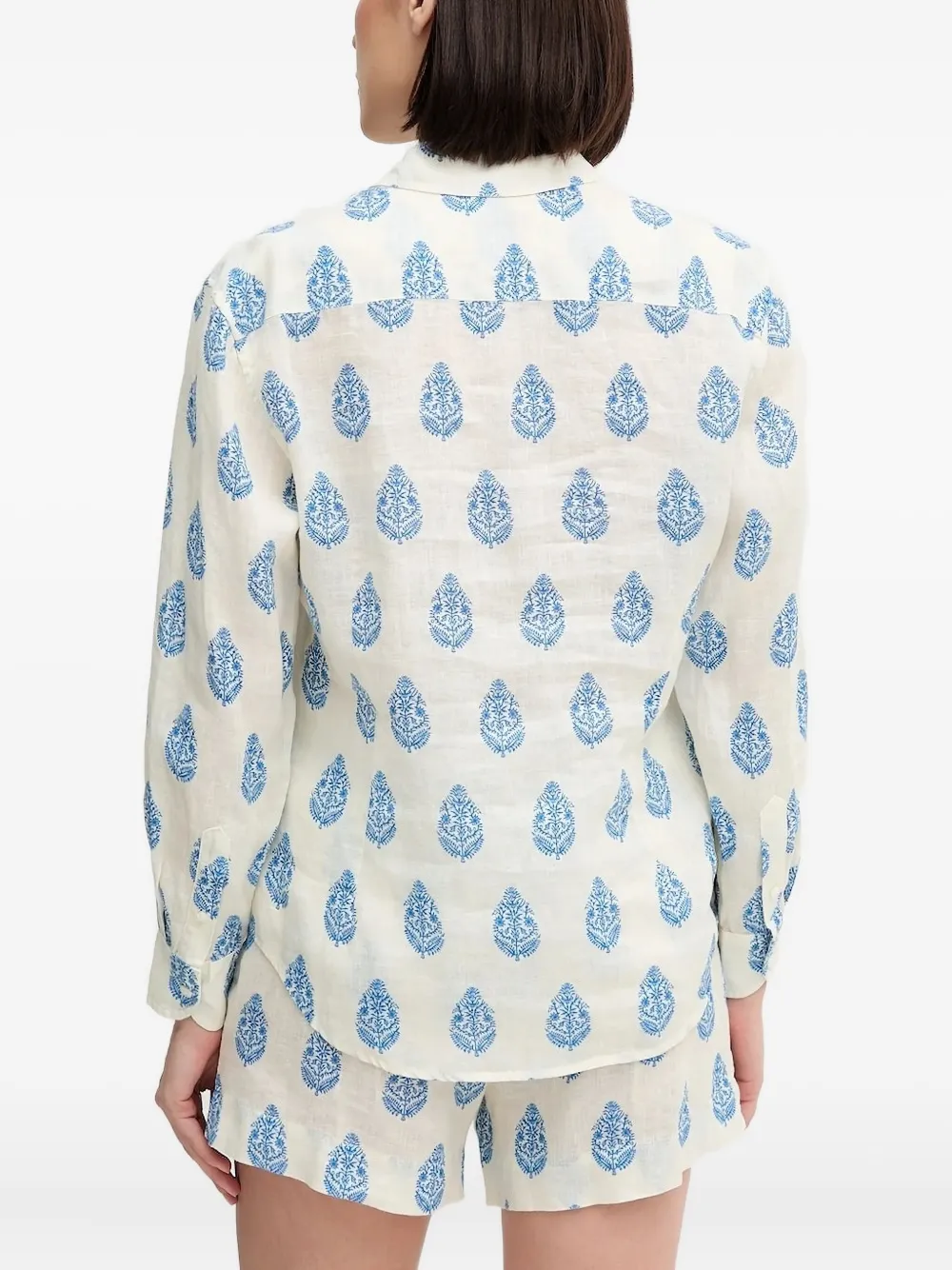 MC2 Saint Barth paisley-print linen shirt Wit
