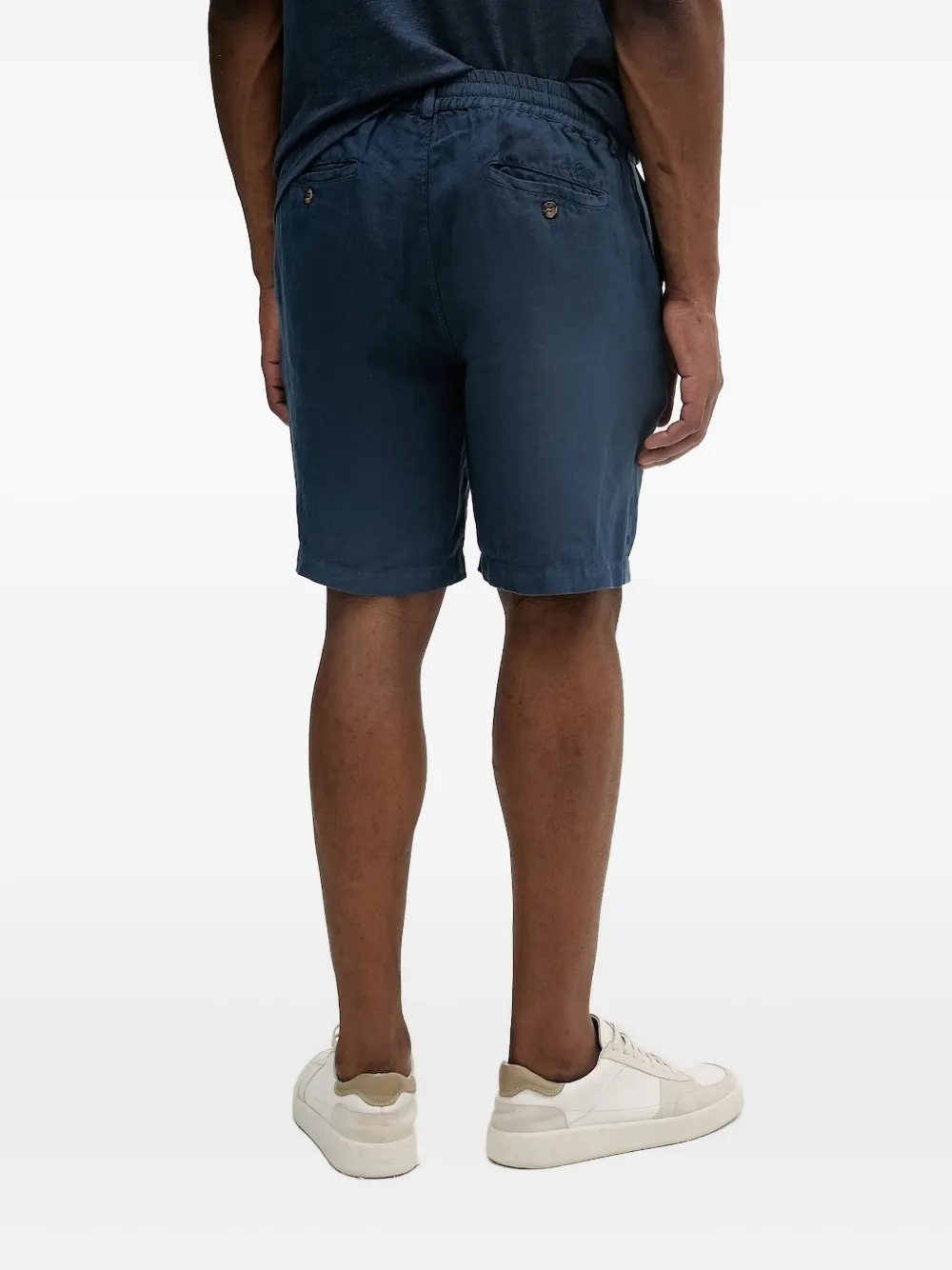 MC2 Saint Barth elasticated-waist linen shorts Blauw