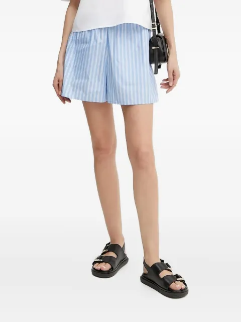  IVY OAK striped elastic-waist short shorts