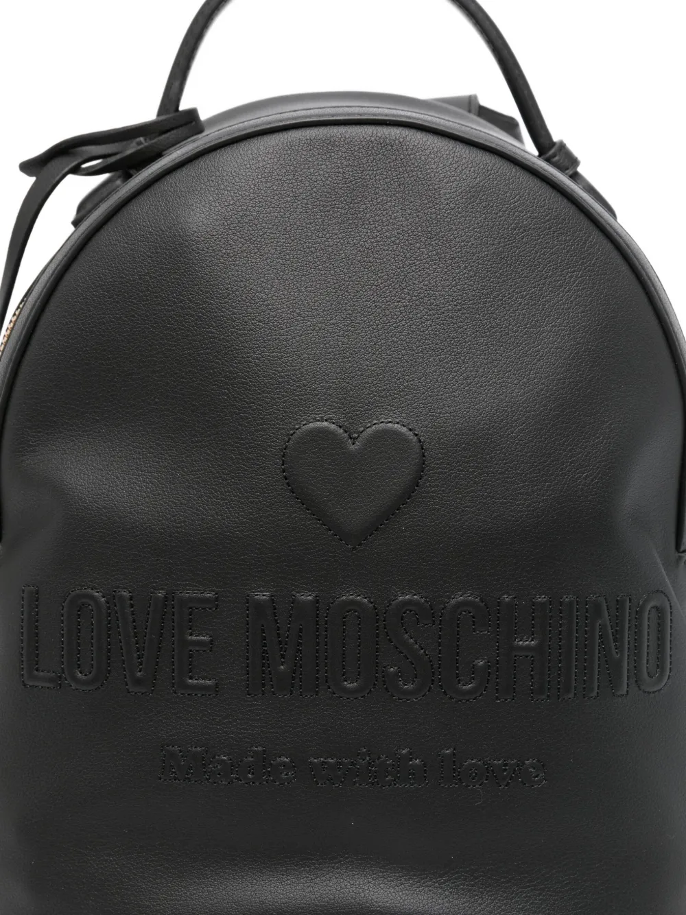Love Moschino Rugzak met logo-reliëf Zwart