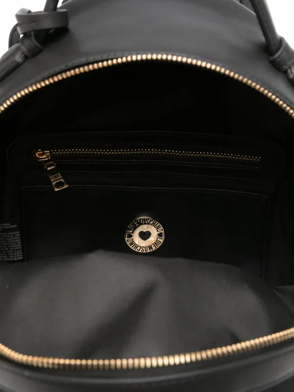 Love Moschino logo-embossed Backpack | Black | FARFETCH GE display picture 3