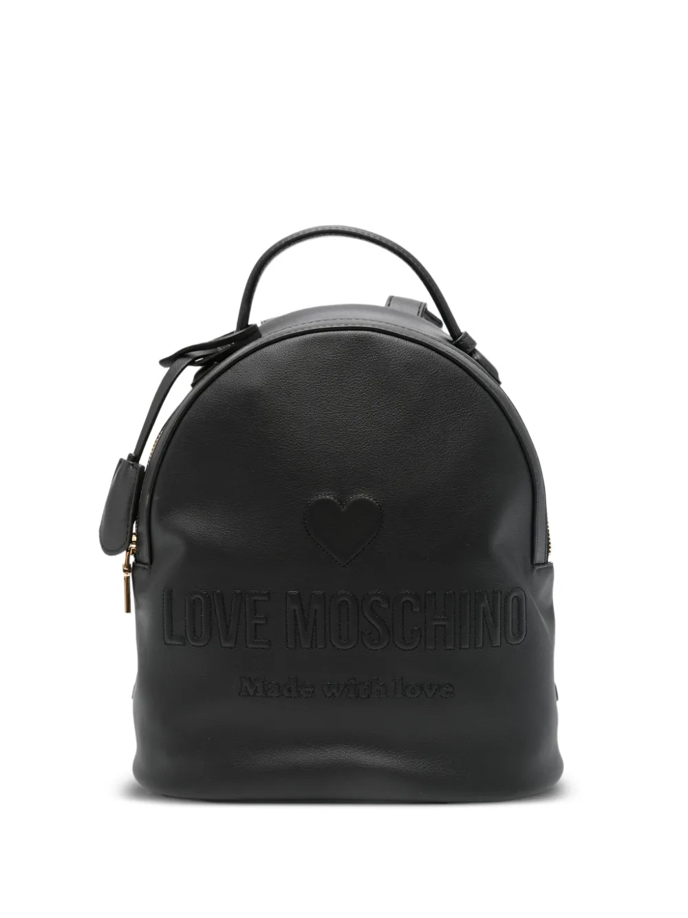 Love Moschino Rugzak met logo-reliëf Zwart