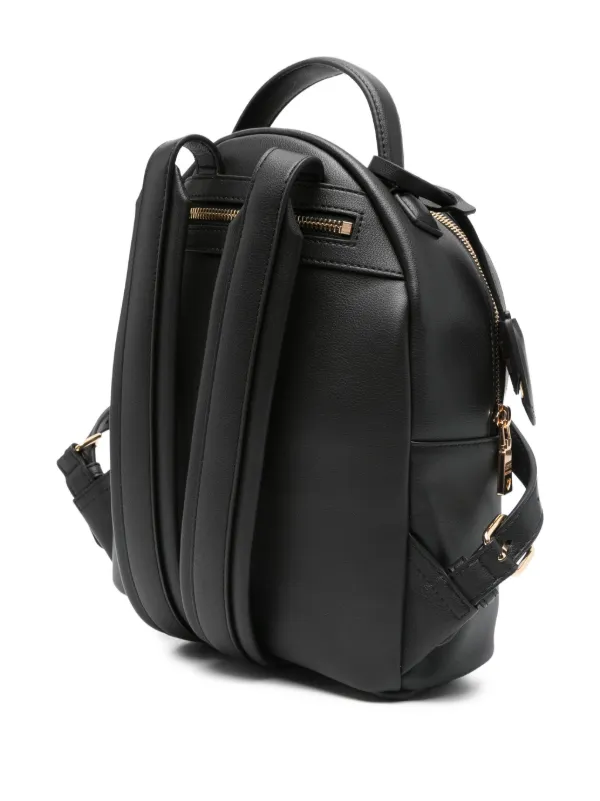 *Love Moschino Black Logo Embossed Backpack Love Moschino Embossed Logo Black Backpack main image 4