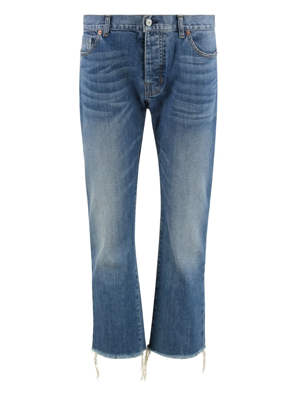 Nili Lotan frayed straight-leg jeans Blauw