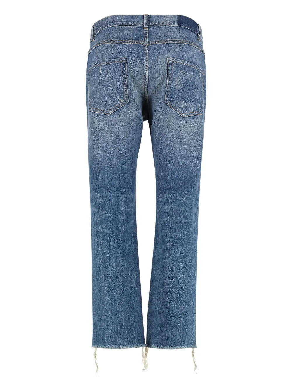Nili Lotan frayed straight-leg jeans Blauw