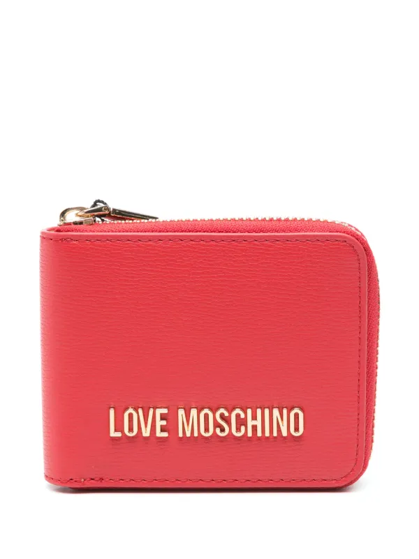 Love Moschino logo-lettering Wallet Red FARFETCH ID
