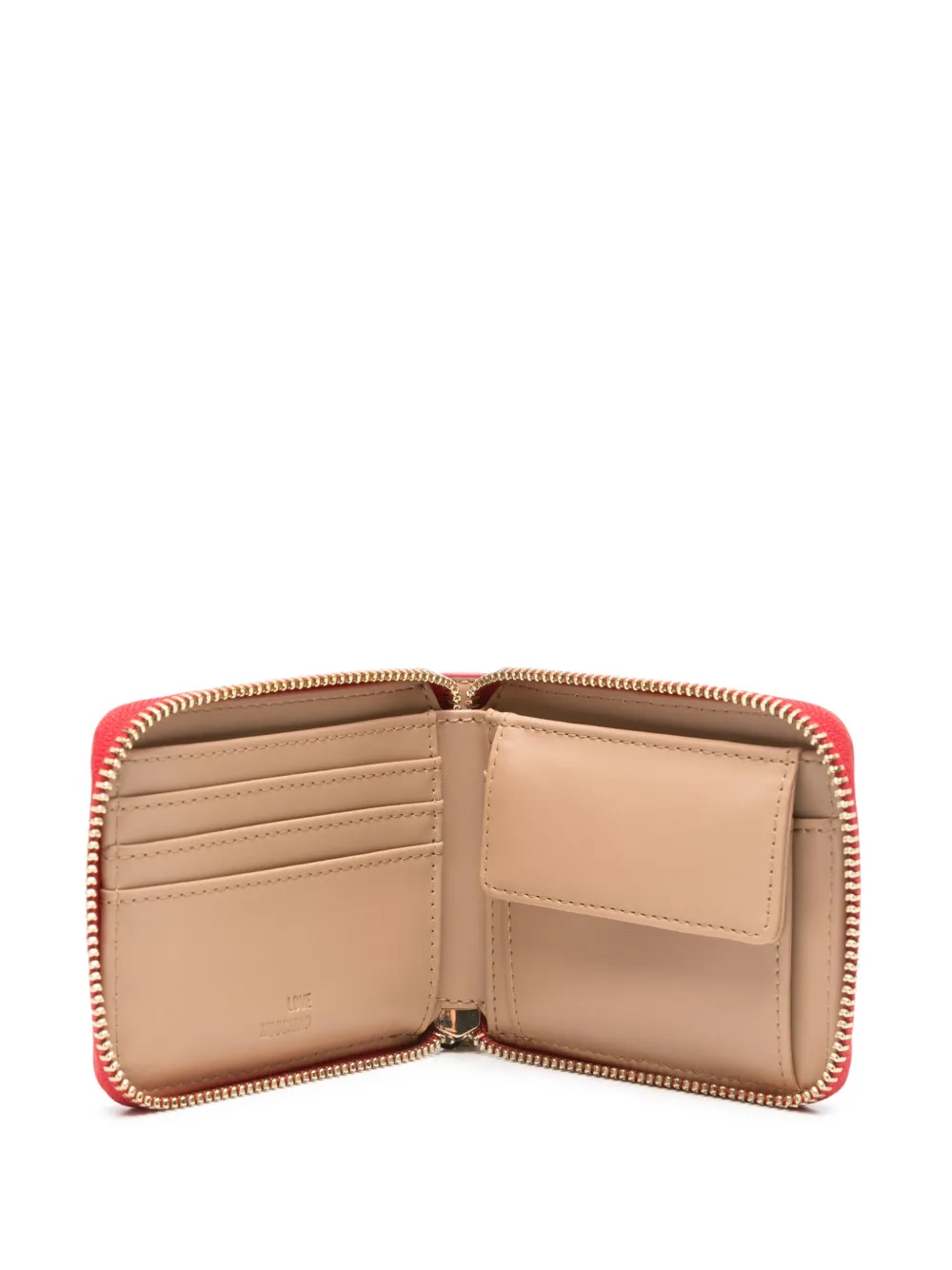 Love Moschino logo-lettering wallet Rood